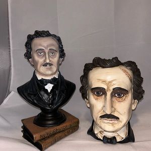 Ashland halloween 2023 edgar allen poe bust & edgar allen poe succulent pot